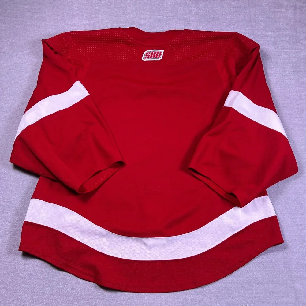 Adidas MiC Sacred Heart University Hockey Jersey V-Neck SHU Mens 56 Red‎